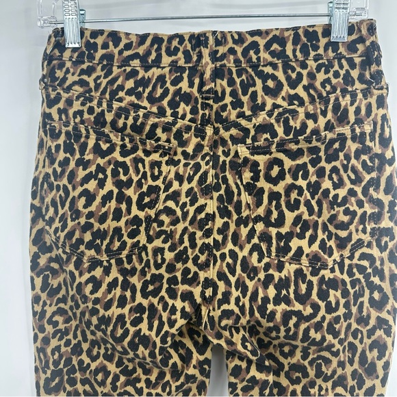 NWOT J. Crew 9” High Rise Button Fly Leopard Skinny Jeans size 26 - Picture 6 of 13